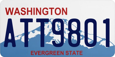 WA license plate ATT9801