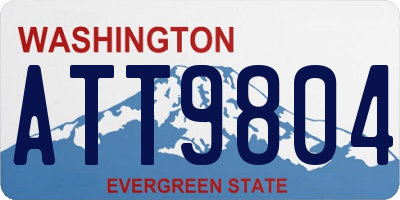 WA license plate ATT9804