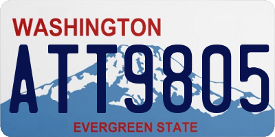 WA license plate ATT9805