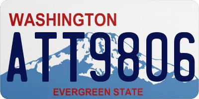 WA license plate ATT9806