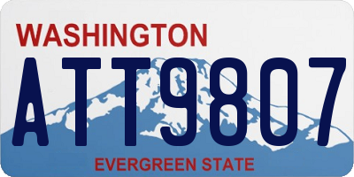 WA license plate ATT9807