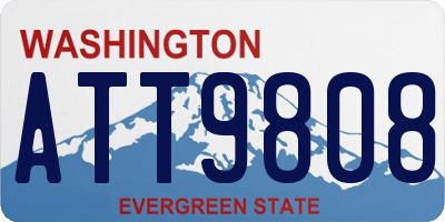 WA license plate ATT9808
