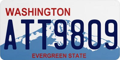 WA license plate ATT9809