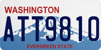 WA license plate ATT9810