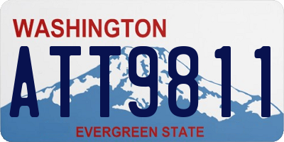 WA license plate ATT9811
