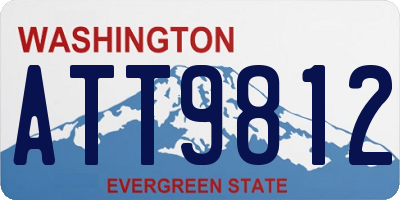 WA license plate ATT9812