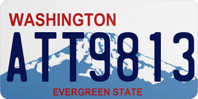 WA license plate ATT9813