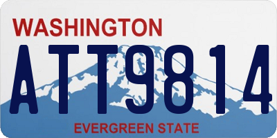 WA license plate ATT9814