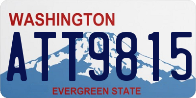 WA license plate ATT9815