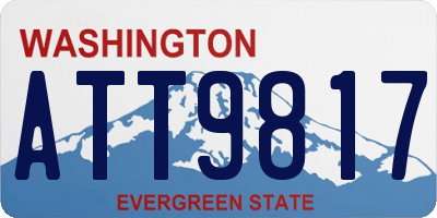 WA license plate ATT9817
