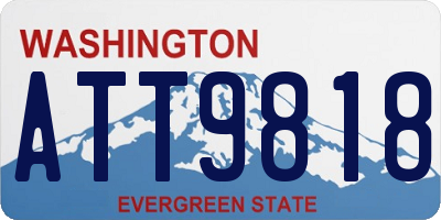 WA license plate ATT9818