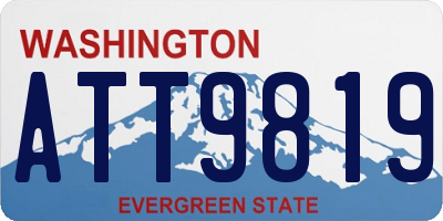 WA license plate ATT9819