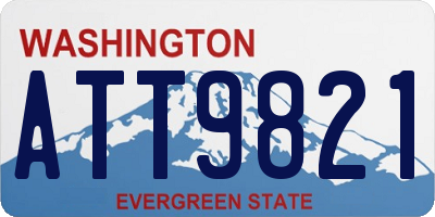 WA license plate ATT9821
