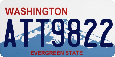 WA license plate ATT9822
