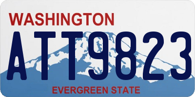 WA license plate ATT9823