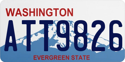 WA license plate ATT9826
