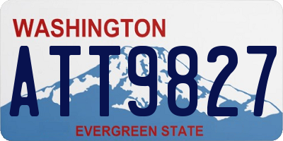 WA license plate ATT9827