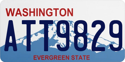 WA license plate ATT9829