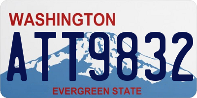 WA license plate ATT9832