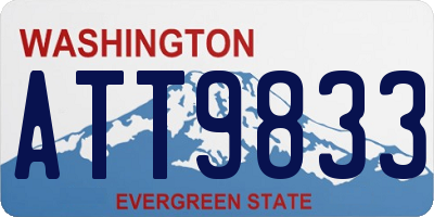 WA license plate ATT9833