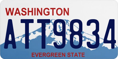 WA license plate ATT9834