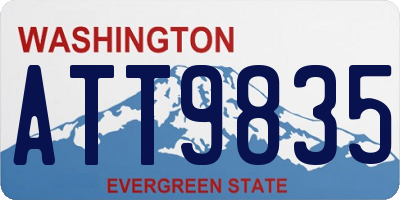 WA license plate ATT9835