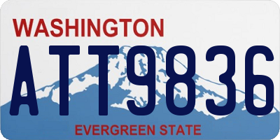 WA license plate ATT9836
