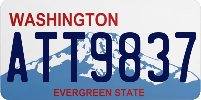 WA license plate ATT9837