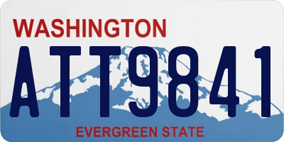 WA license plate ATT9841