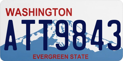 WA license plate ATT9843