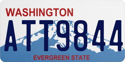 WA license plate ATT9844