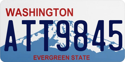 WA license plate ATT9845