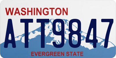 WA license plate ATT9847