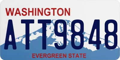 WA license plate ATT9848