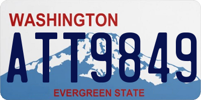 WA license plate ATT9849