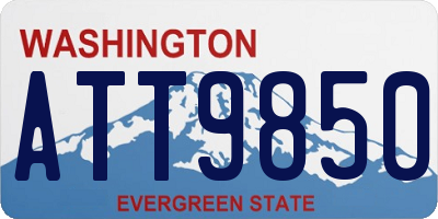 WA license plate ATT9850