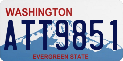 WA license plate ATT9851