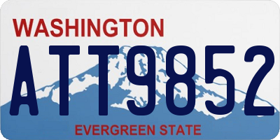 WA license plate ATT9852