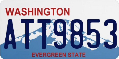 WA license plate ATT9853