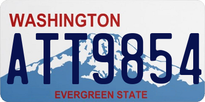 WA license plate ATT9854