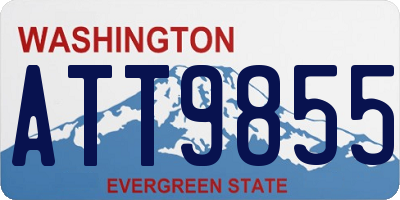 WA license plate ATT9855