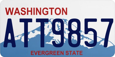 WA license plate ATT9857