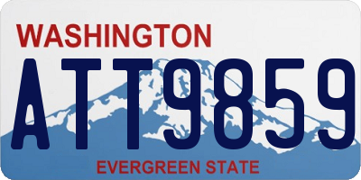 WA license plate ATT9859