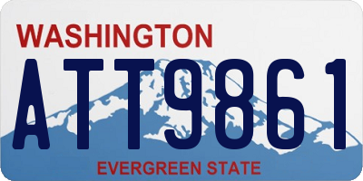 WA license plate ATT9861