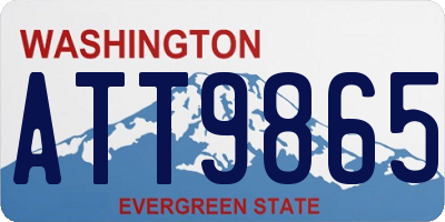 WA license plate ATT9865