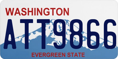 WA license plate ATT9866