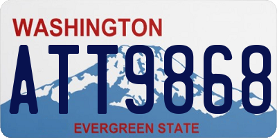 WA license plate ATT9868