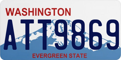 WA license plate ATT9869
