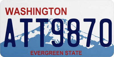 WA license plate ATT9870