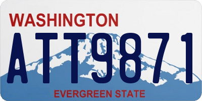 WA license plate ATT9871
